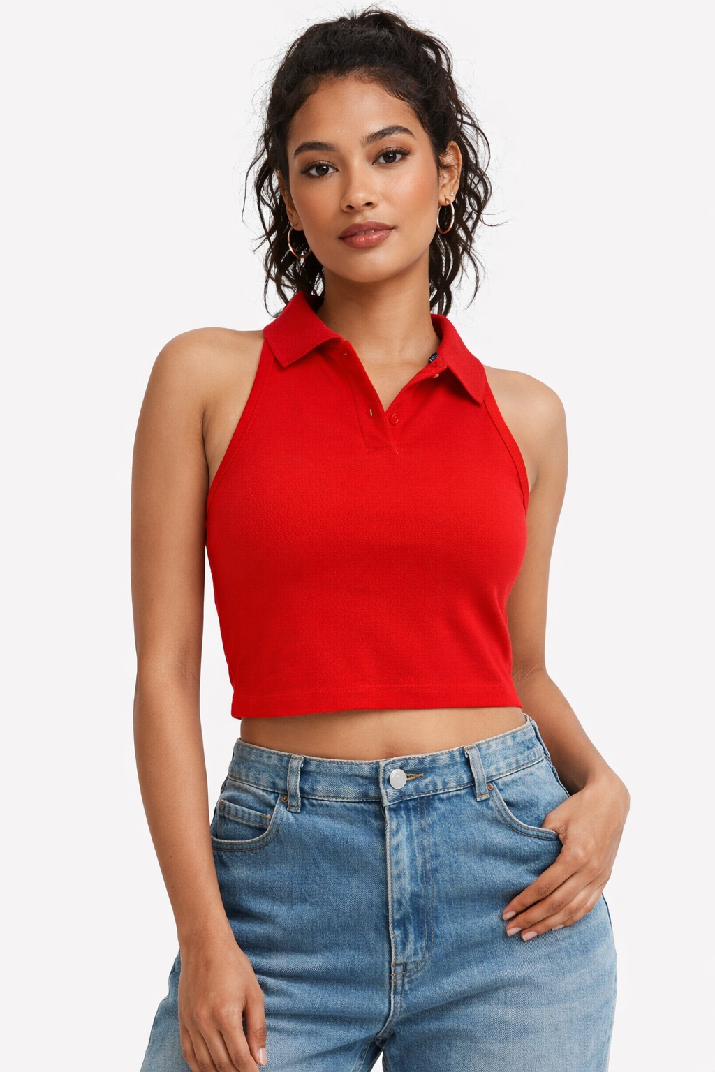 Red Sleeveless Top